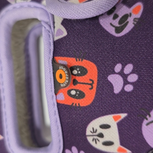 Bogs Boots Kitty Purple Size 10 Adjustable, Waterproof, Warm and Cute - Picture 7 of 10